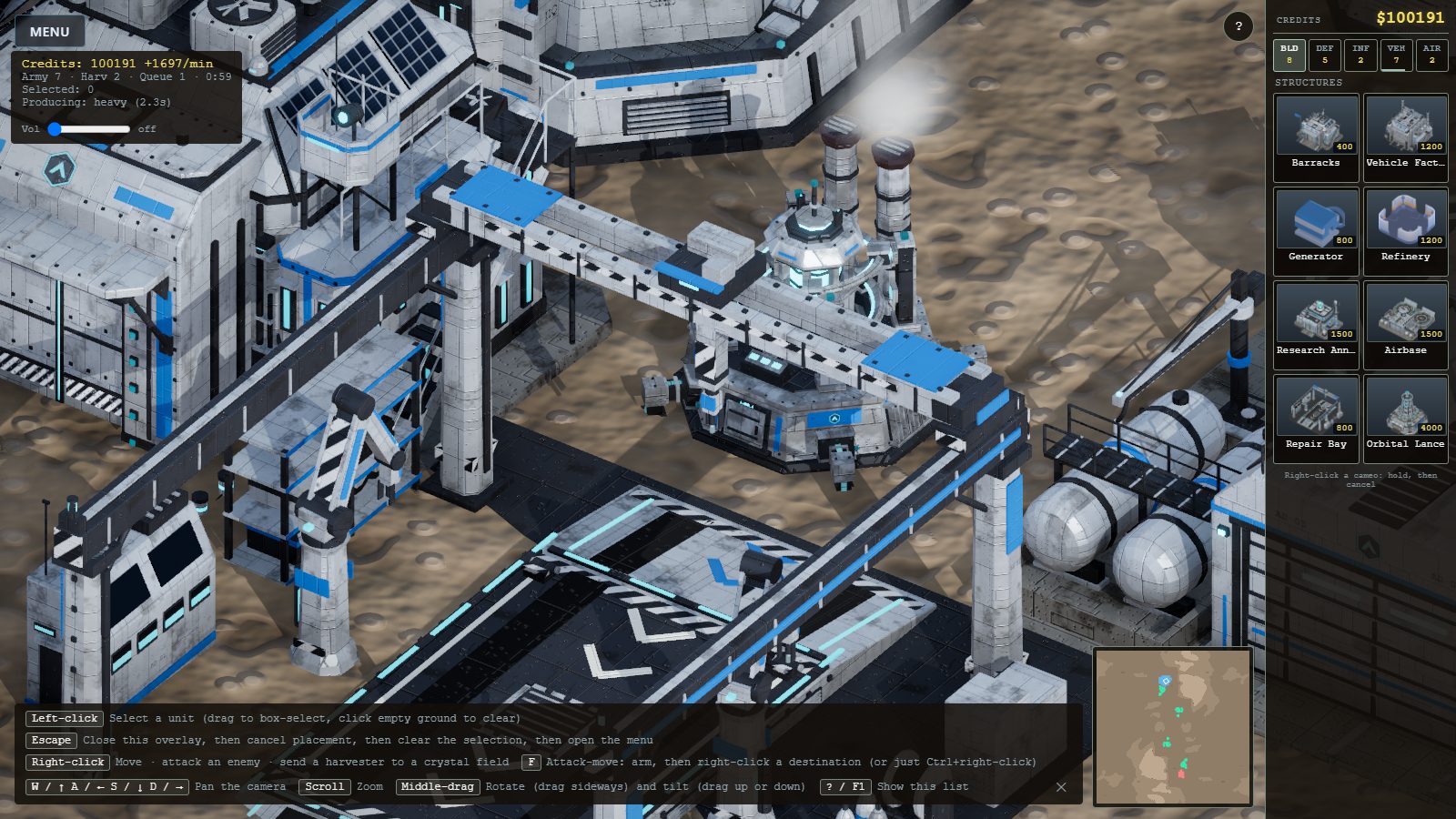 Phase 59.2: working buildings, with moving parts and parked vehicles.