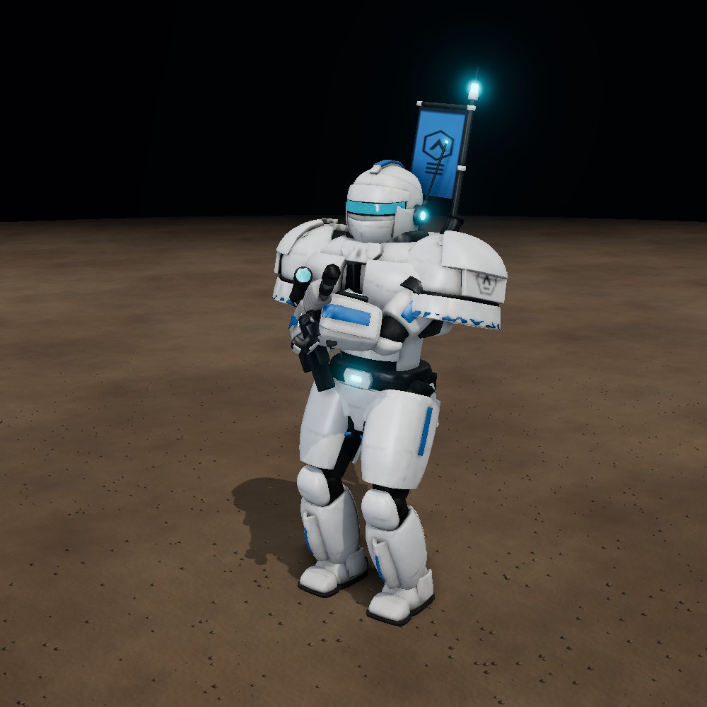 Round 1 of the from-scratch Blender Commander, before the switch to a base model.