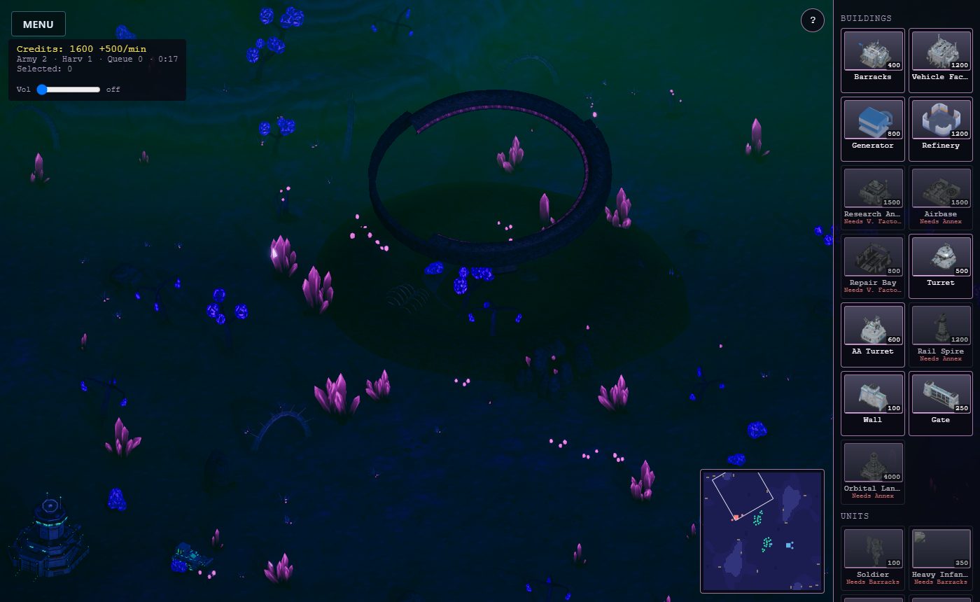 A halo ring hovering over a crater in a match