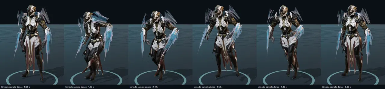 Another of NVIDIA's four sample motions, a dance.