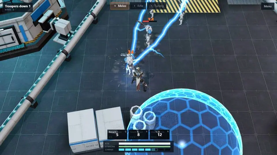 The Shock Maul, with lightning and an Aegis dome.