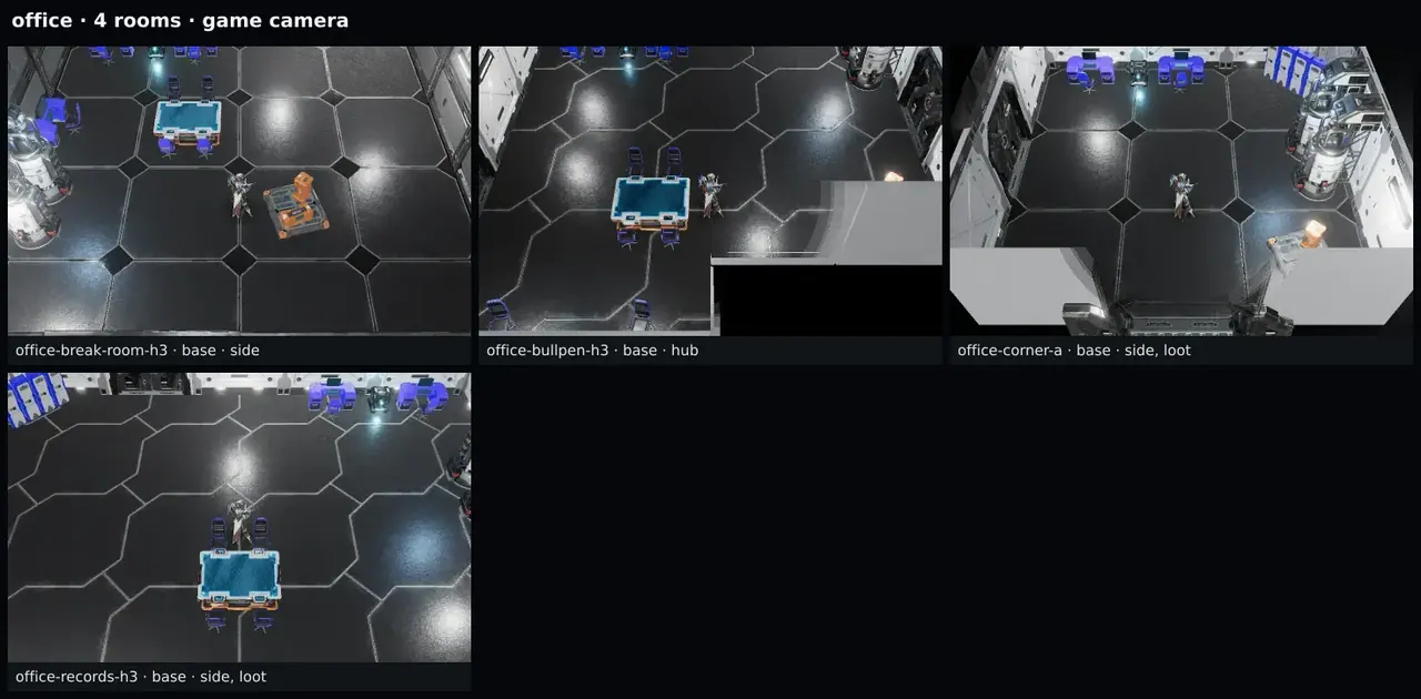 Contact sheet of the office rooms.