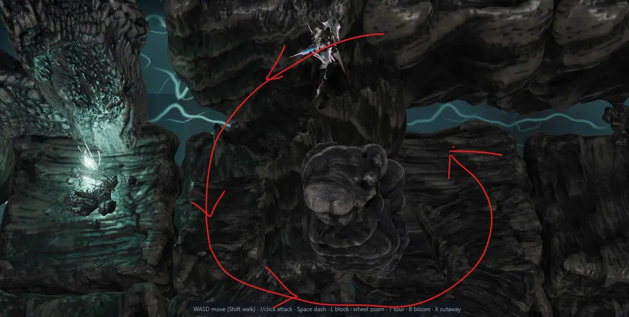 One of the owner's annotated shots: red marks on the spiral and the ledge.