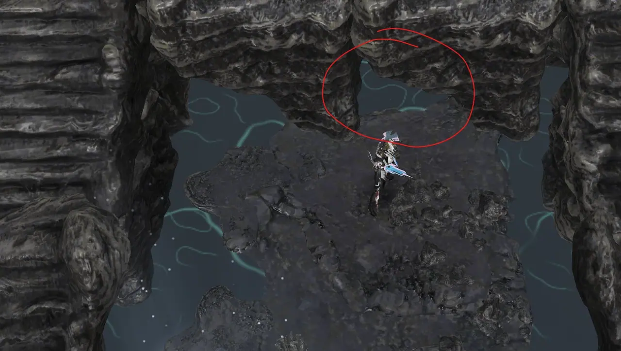 The spot where a player could walk through the floor of the three-tier loop.