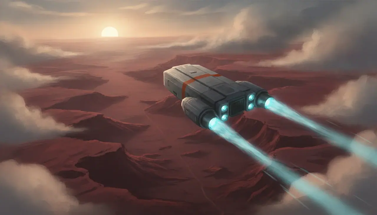 Concept frame 1 of the arrival flyover: the deck.