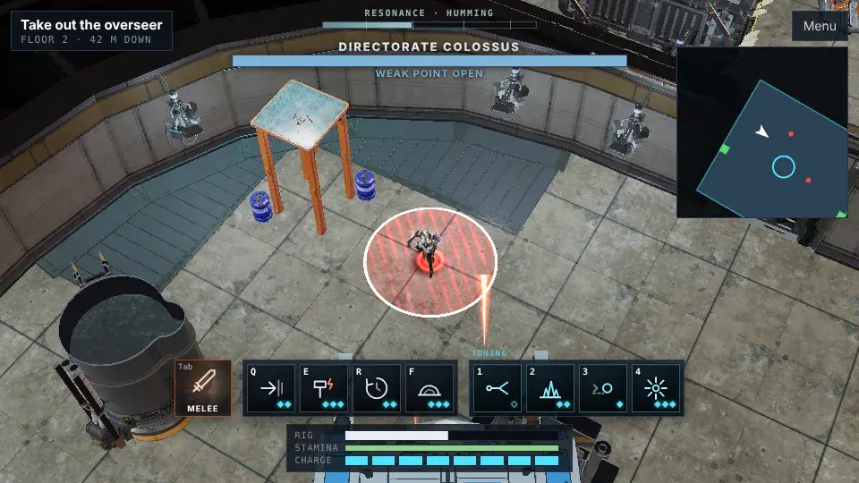 The Directorate Colossus mid-barrage.