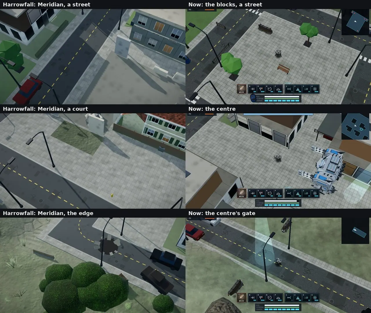 Meridian: the same comparison.