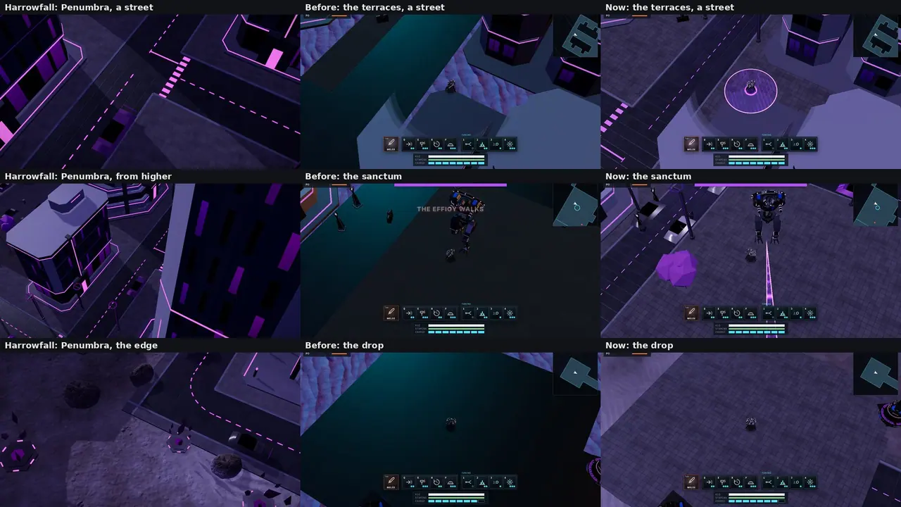 Penumbra: Harrowfall's shot, the first version, and the result.