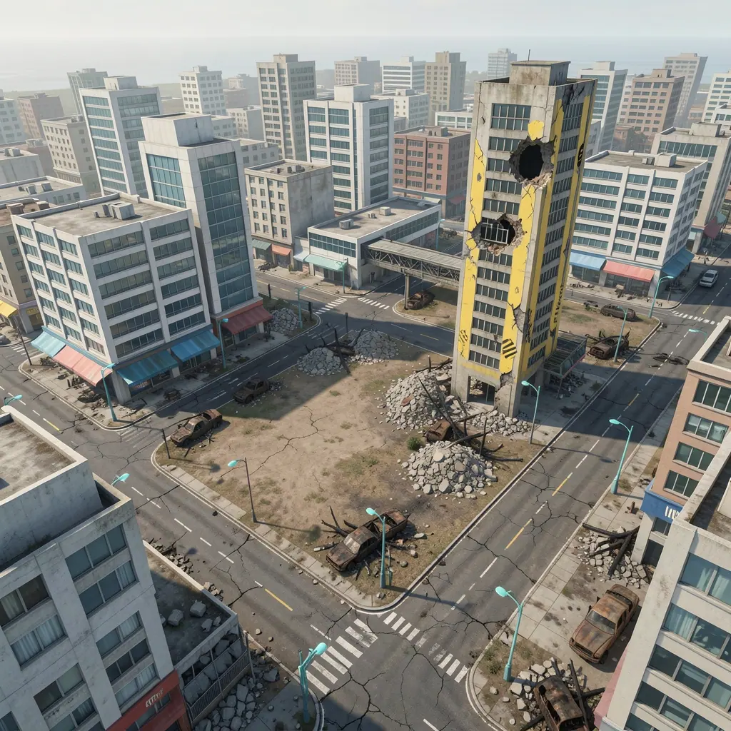 Concept: a Penumbra district from above, on klein 9B.