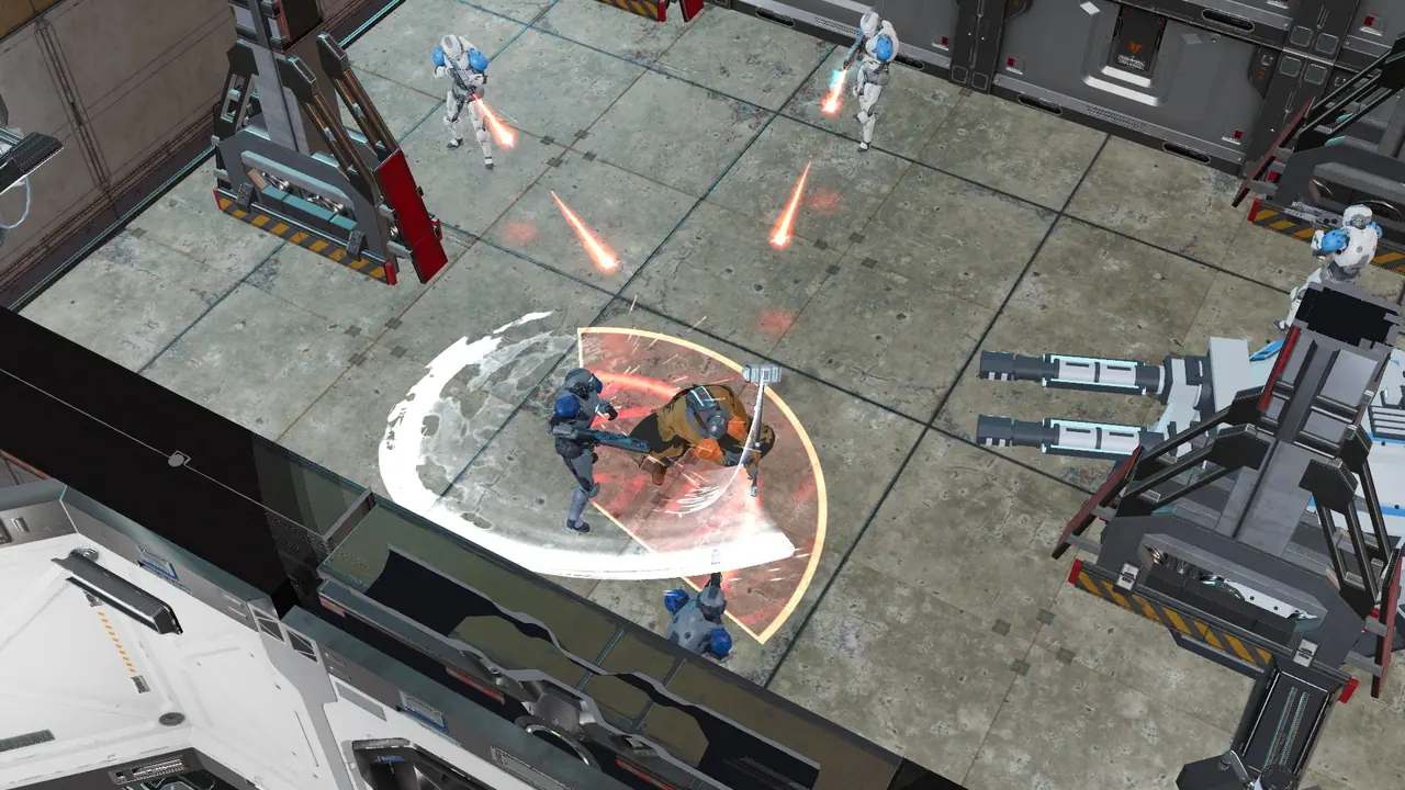 A fight in an interior.